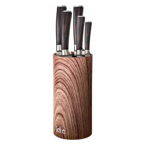 фото Подставка для ножей универсальная круглая soft touch lr05-103 lara wood