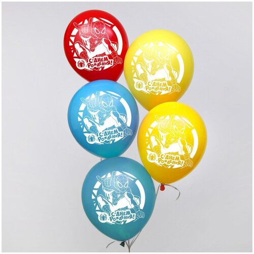 фото Marvel / украшение для праздника / набор воздушных латексных шаров "человек - паук" , 12 дюймов, 25 шт