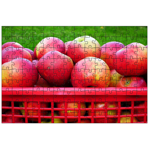 фото Магнитный пазл 27x18см."яблоки, корзина, фрукты" на холодильник lotsprints