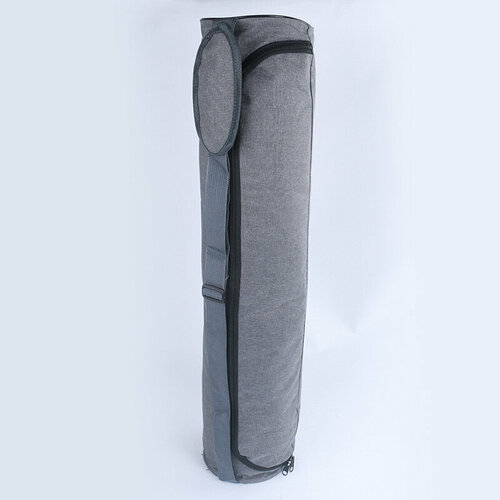 фото Универсальная сумка чехол для коврика для фитнеса и йоги на молнии, размер 16 х 72 см (серый) нет