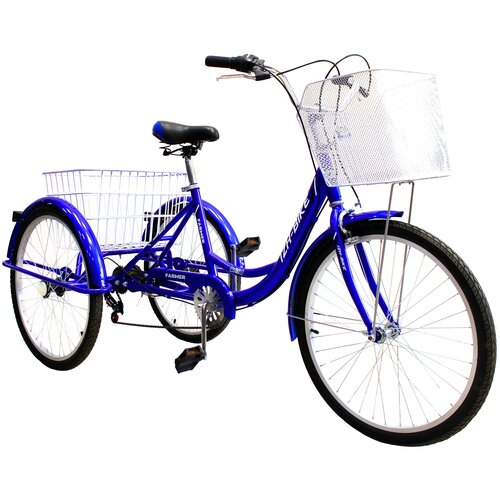 фото Городской велосипед иж-байк фермер 24 6 синий металлик (требует финальной сборки)