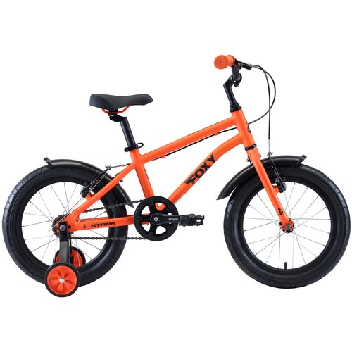 фото Детский велосипед stark'20 foxy 16 boy оранжевый/голубой/черный