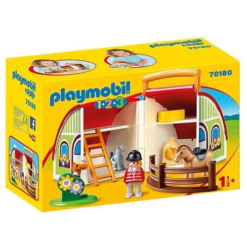 фото Набор с элементами конструктора playmobil 1-2-3 70180 моя ферма