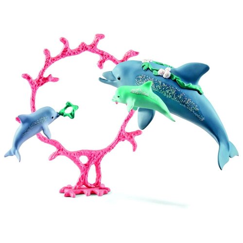 фото Игровой набор schleich мама-дельфин с детенышами 41463