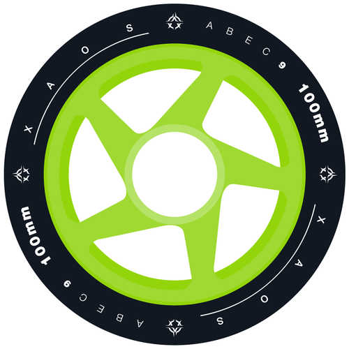 фото Колесо для трюкового самоката mincer green 100 mm xaos