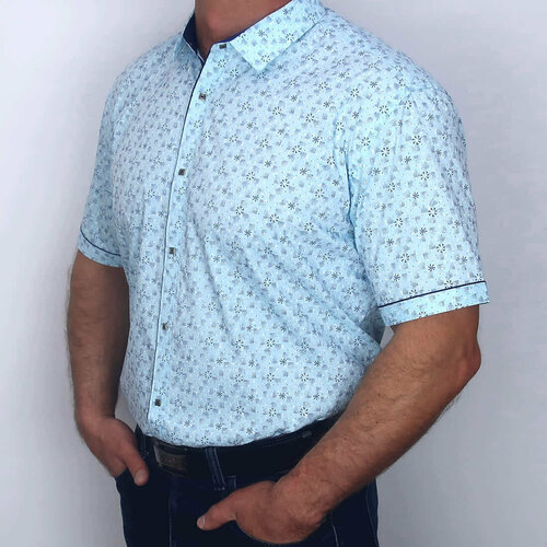 фото Рубашка zafer, размер 8xl, бирюзовый, зеленый