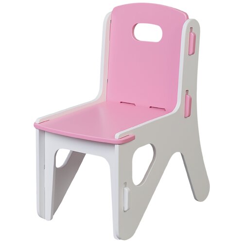 фото Детский стул alpika-brand eco materials puzzle pink, розовый альпика