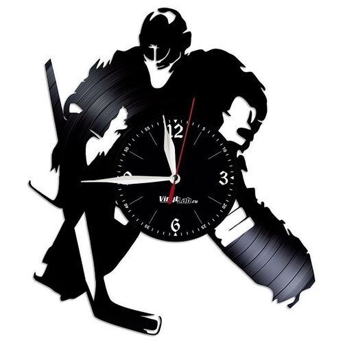 фото Настенные часы из виниловой пластинки "хоккей" №3 vinyllab