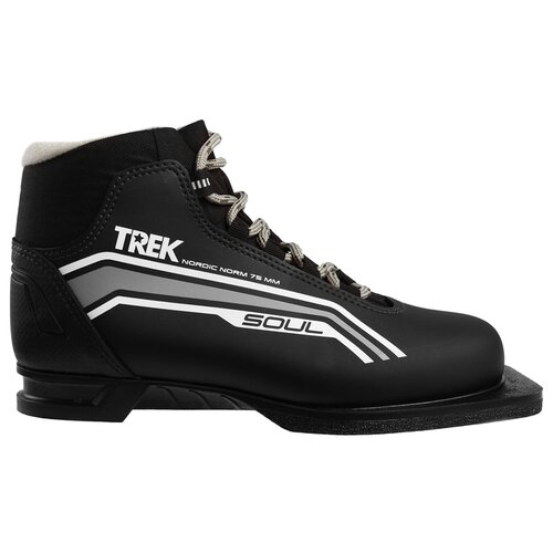 фото Ботинки лыжные trek soul nn75 ик, цвет чёрный, лого серый, размер 40 trek 4072952 . yandex market