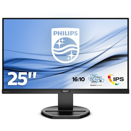 фото Philips монитор 25" philips 252b9/00 black с поворотом экрана (ips, 1920x1200, 5 ms, 178°/178°, 300 cd/m, 50