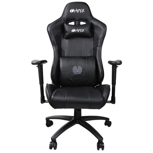 фото Компьютерное кресло hiper hgs-103 игровое, обивка: искусственная кожа, цвет: черный
