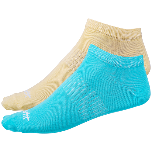 фото Носки низкие starfit sw-205, желтый/бирюзовый, 2 пары (35-38)