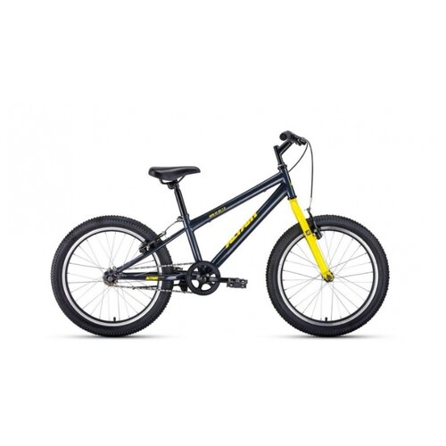 фото Велосипед altair mtb ht 20 1.0 (20" 1 ск. рост 10.5") 2020-2021, темно- серый/желтый, 1bkt1j101009