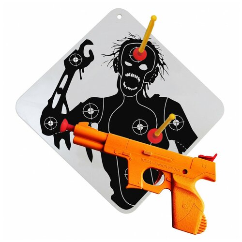 фото Игровой набор bauer охотник на зомби пистолет большой с мишенью со стрелами на присосках