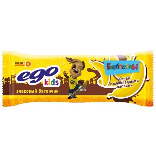 фото Злаковый батончик ego kids бад банан с шоколадными каплями 25 г