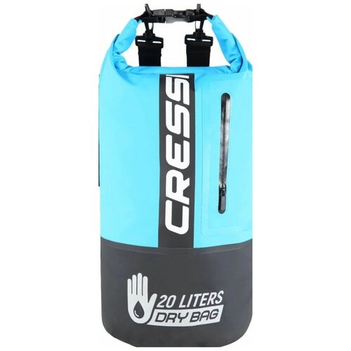 фото Гермомешок cressi с карманом на молнии premium back pack 20 литров черный/аквамарин cressi-sub