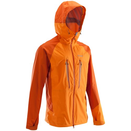 фото Мужская водонепроницаемая куртка для альпинизма - alpinism light, размер: l, цвет: насыщенный оранжевый/огненно-оранжевый simond х декатлон decathlon