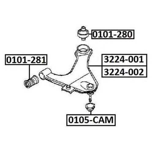 фото Сайлентблок рычага подвески asva 0101-281 для toyota cami