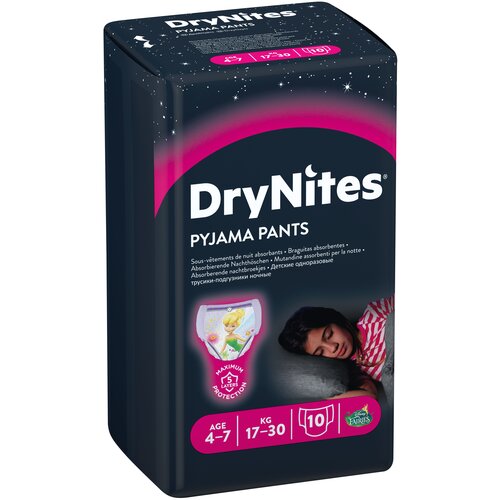 фото Huggies трусики drynites для девочек 4-7 (17-30 кг) 10 шт., феи