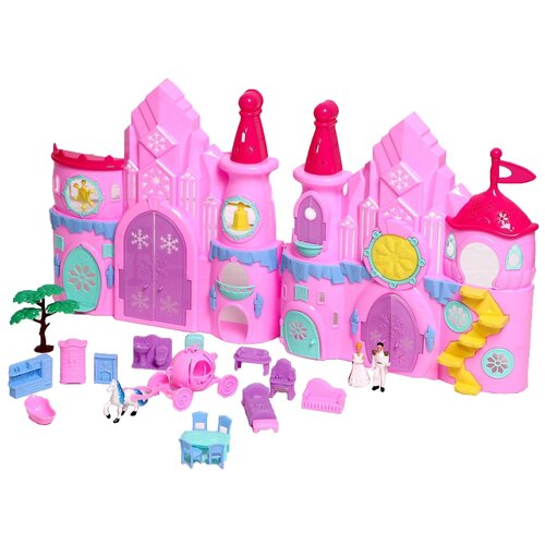 фото Замок для кукол сказочный замок свет, с аксессуарами 5206376 . yandex market