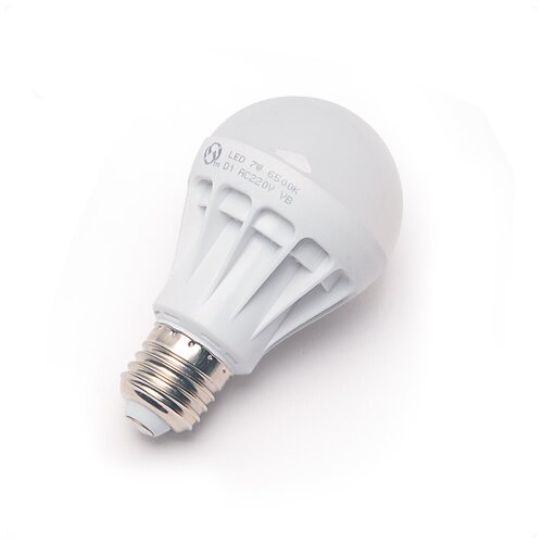 фото Лампа (led), цоколь e27, 7вт, эконом, цвет свечения дневной белый, комплект 10 штук clever-light