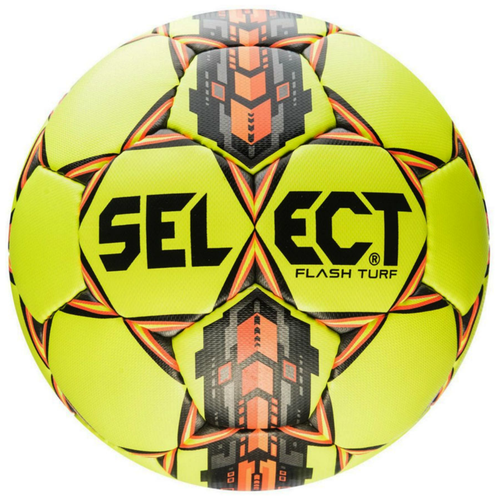 фото Мяч футбольный select flash turf ims 810708, №5, желтый/красный/серый (5)