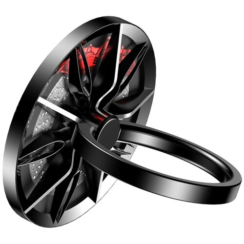 фото Кольцо-держатель baseus wheel black/silver