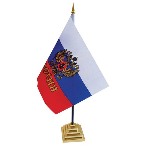 фото Флаг настольный "россия" artspace с гербом, пластик. подставка спейс