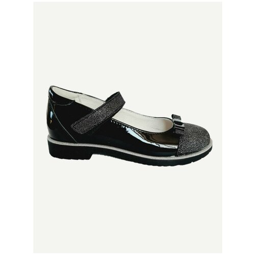 фото Туфли школьные для девочки, черный, размер 33 без бренда