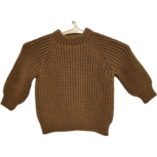 фото Вязаный свитер оверсайз коричневый 92 86 sashulya