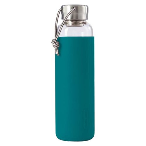 фото Бутылка для воды black + blum glass water bottle 0.6 стекло, металл, силикон ocean