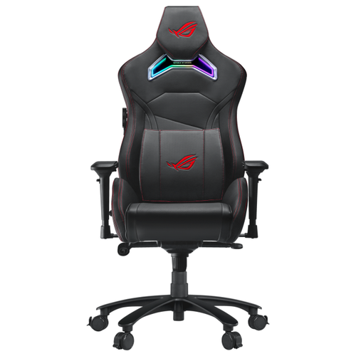 фото Компьютерное кресло asus rog chariot gaming chair игровое, обивка: искусственная кожа, цвет: черный,черный с красной прострочкой