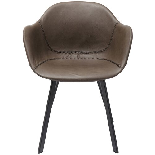 фото Kare design стул с подлокотниками lounge, коллекция "лаундж" 60*78*54, полиуретан, полипропилен, сталь, серый