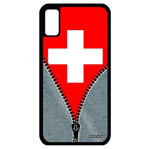 фото Чехол для телефонов apple iphone xs, "флаг швейцарии на молнии" патриот туризм utaupia
