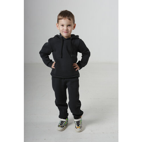 фото Костюм dael kids, размер 116, серый, черный