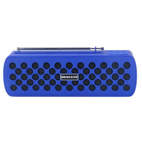 фото Беспроводная портативная bluetooth (блютус) колонка с функицей fm радиоприеник, booms bass l10 / синий