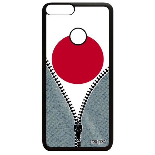 фото Чехол на мобильный huawei p smart 2018, "флаг японии на молнии" туризм страна utaupia