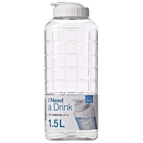 фото Бутылка для воды locknlock hap812 1500 мл пластик прозрачный/белая крышка