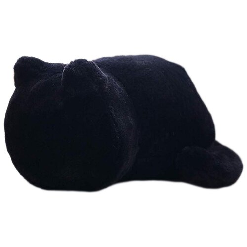 фото Мягкая игрушка подушка кот, черная, 33х24х18 см, baby fox bf-stoy-01