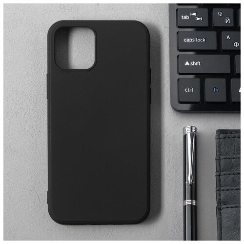 фото Чехол activ full original design, для apple iphone 12/12 pro, силиконовый, чёрный 5441817