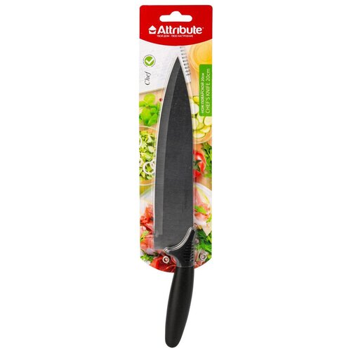 фото Шеф-нож attribute chef, лезвие 20 см, черный