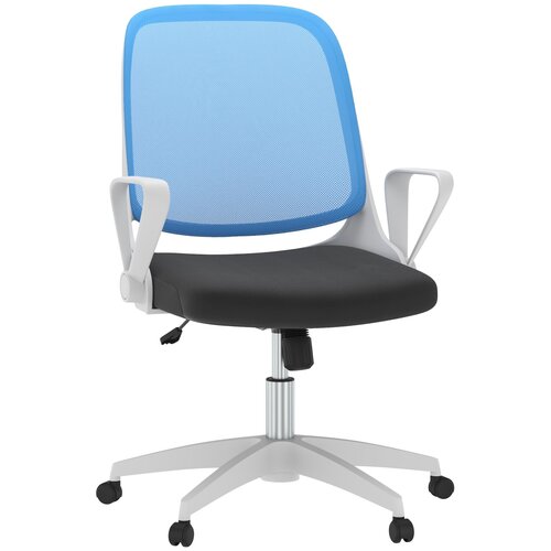 фото Компьютерное кресло loftyhome call офисное, обивка: текстиль, цвет: белый, черный, синий
