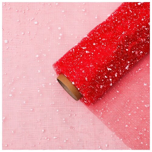 фото Сетка снег красная 48 см х 4,5 м 134669 сима-ленд
