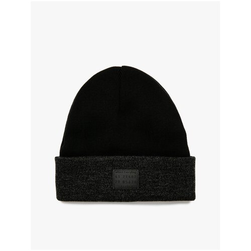 фото Шапка koton 1kam56378aa размер one size, 999 черный