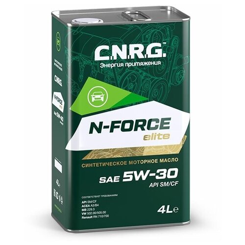 фото Синтетическое моторное масло c.n.r.g. n-force elite 5w-30 sm/cf, 1 л