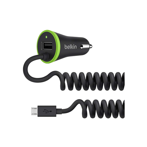 фото Зарядное устройство belkin азу boost up, usb port 3.4a встроенный витой кабель micro usb 1.2m