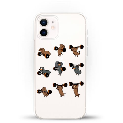 фото Силиконовый чехол спортивные таксы на apple iphone 12 mini andy & paul