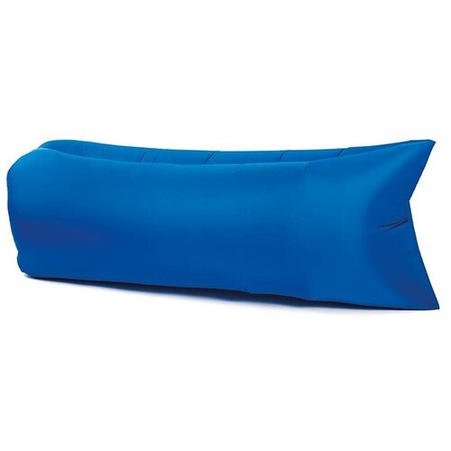 фото Надувной диван лежак с карманом и колышком 240x70 см (гамак) синий baziator