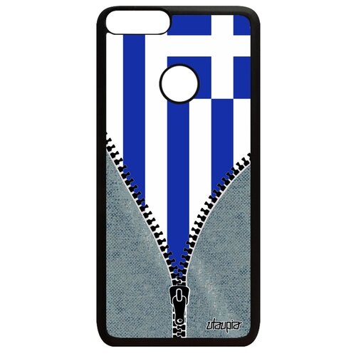 фото Чехол для мобильного huawei p smart 2018, "флаг греции на молнии" путешествие патриот utaupia