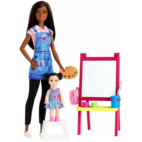 фото Игровой набор barbie you can be учитель рисования брюнетка, gjm30